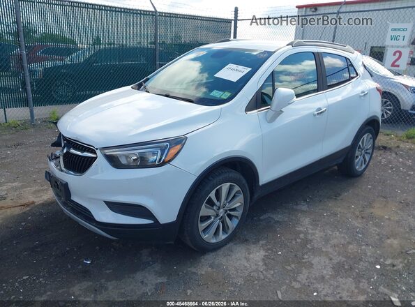 KL4CJASB3HB234979 2017 BUICK ENCORE White წინა მარცხენა ხედი სამი მეოთხედიდან