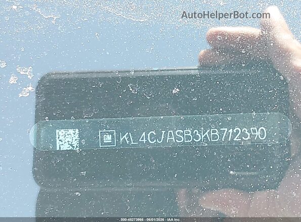 KL4CJASB3KB712390 2019 BUICK ENCORE Silver 