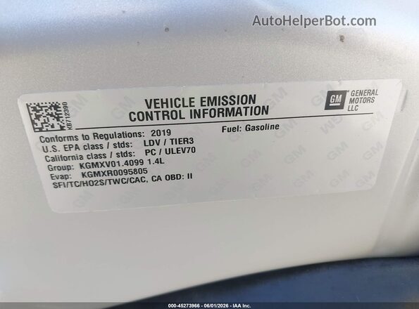 KL4CJASB3KB712390 2019 BUICK ENCORE Silver 