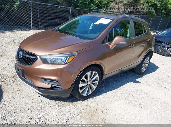 KL4CJASB4HB068567 2017 BUICK ENCORE Brown Առջևի ձախ երեք քառորդ տեսարան