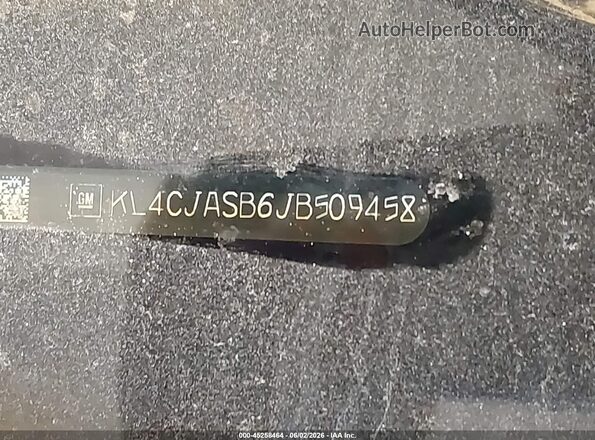 KL4CJASB6JB509458 2018 BUICK ENCORE Silver Engine compartment view