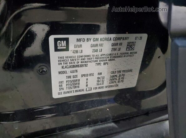 KL4CJASB6MB309782 2021 BUICK ENCORE Black Widok komory silnika