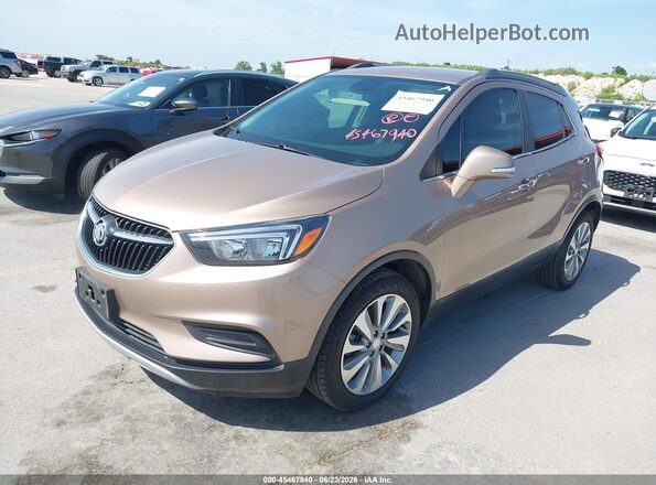 KL4CJASB7JB677898 2018 BUICK ENCORE Brown წინა მარცხენა ხედი სამი მეოთხედიდან