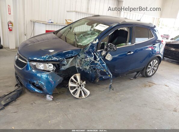 KL4CJASB7KB906677 2019 BUICK ENCORE Blue წინა მარცხენა ხედი სამი მეოთხედიდან