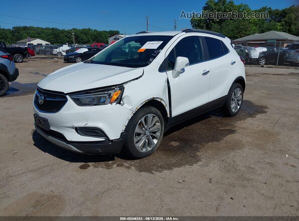 KL4CJASB9KB767796 2019 BUICK ENCORE White Առջևի ձախ երեք քառորդ տեսարան