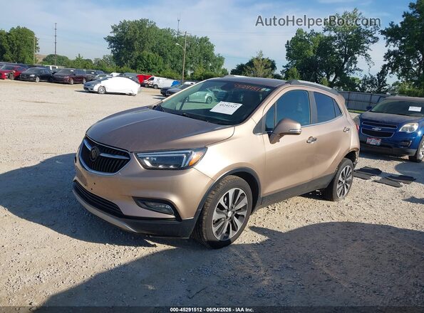 KL4CJCSB6JB669903 2018 BUICK ENCORE Gold Առջևի ձախ երեք քառորդ տեսարան