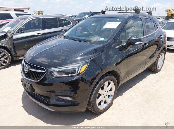 KL4CJCSM7KB746734 2019 BUICK ENCORE Black წინა მარცხენა ხედი სამი მეოთხედიდან