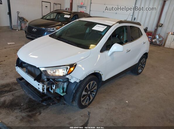 KL4CJESB5MB335166 2021 BUICK ENCORE White წინა მარცხენა ხედი სამი მეოთხედიდან