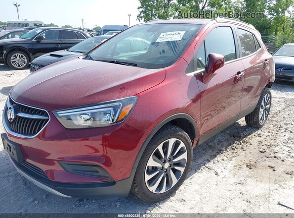 KL4CJESM1NB554063 2022 BUICK ENCORE Red Առջևի ձախ երեք քառորդ տեսարան