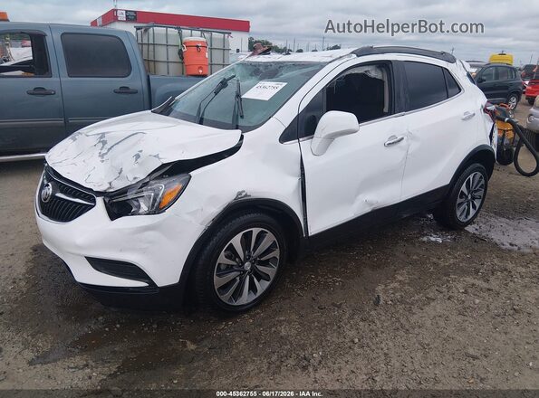 KL4CJESM2NB515398 2022 BUICK ENCORE White Առջևի ձախ երեք քառորդ տեսարան