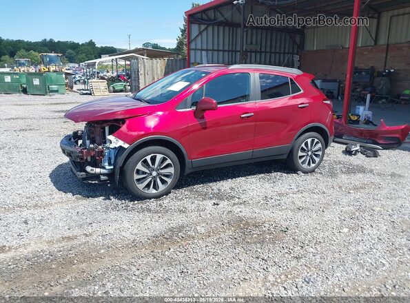 KL4CJESM8NB553282 2022 BUICK ENCORE Red წინა მარცხენა ხედი სამი მეოთხედიდან