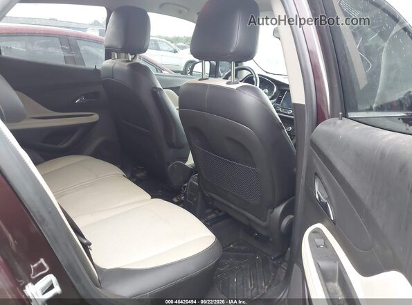 KL4CJFSB2HB097028 2017 BUICK ENCORE Burgundy Vista de la etiqueta del VIN