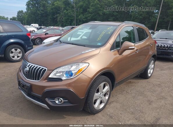 KL4CJFSB6GB537007 2016 BUICK ENCORE Brown Առջևի ձախ երեք քառորդ տեսարան