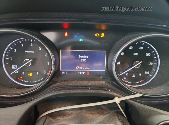 KL4MMBS20NB107426 2022 BUICK ENCORE Black ხელსაწყოთა პანელის ხედი