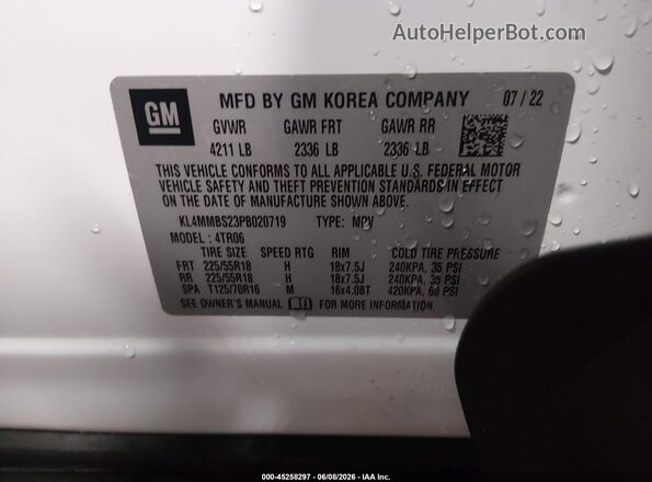KL4MMBS23PB020719 2023 BUICK ENCORE White Vista del compartimento del motor