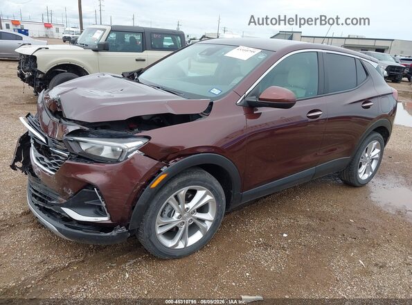 KL4MMBS2XPB100406 2023 BUICK ENCORE Maroon წინა მარცხენა ხედი სამი მეოთხედიდან