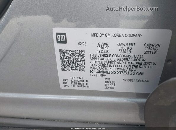 KL4MMBS2XPB130795 2023 BUICK ENCORE Серый Вид подкапотного пространства