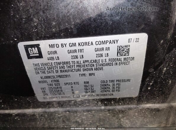 KL4MMCSL7PB022911 2023 BUICK ENCORE Black Engine compartment view