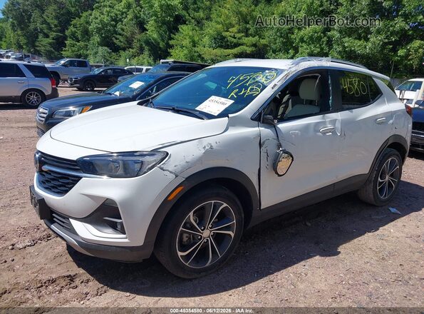 KL4MMDS22NB140939 2022 BUICK ENCORE White Առջևի ձախ երեք քառորդ տեսարան