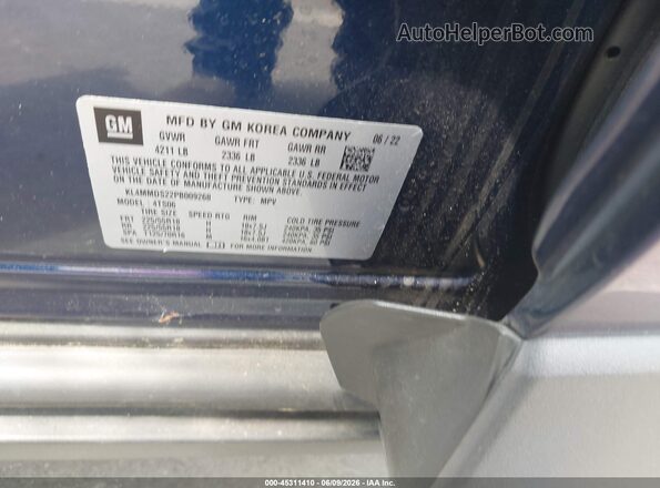 KL4MMDS22PB009268 2023 BUICK ENCORE Blue Vista del compartimento del motor