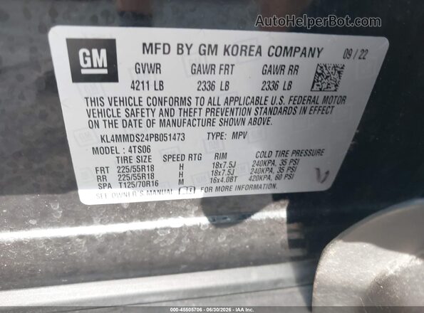 KL4MMDS24PB051473 2023 BUICK ENCORE Black Vista del compartimento del motor