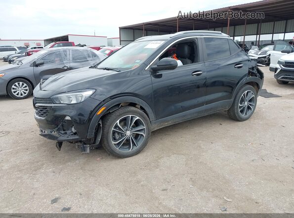 KL4MMDS2XNB111057 2022 BUICK ENCORE Black Առջևի ձախ երեք քառորդ տեսարան