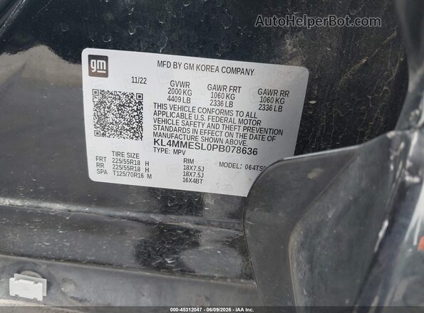 KL4MMESL0PB078636 2023 BUICK ENCORE Черный Вид подкапотного пространства