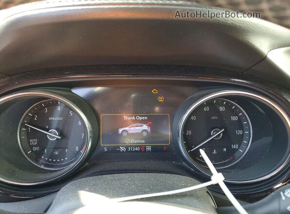 KL4MMESL4MB144004 2021 BUICK ENCORE Red Instrument cluster view