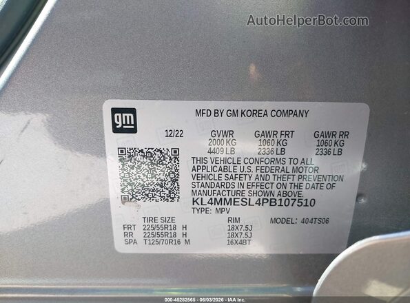 KL4MMESL4PB107510 2023 BUICK ENCORE Gray Engine compartment view