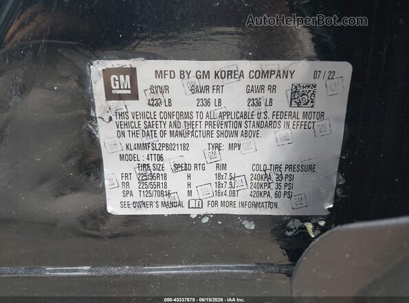 KL4MMFSL2PB021182 2023 BUICK ENCORE Black Вид підкапотного простору