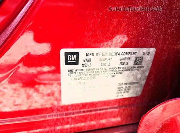 KL4MMFSL5LB132951 2020 BUICK ENCORE Burgundy 