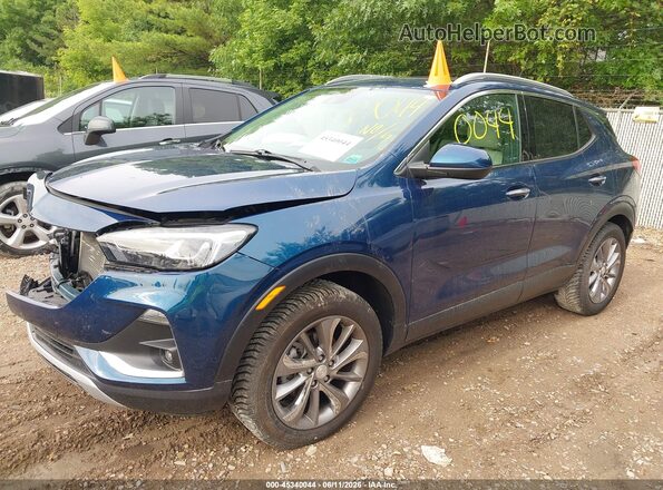 KL4MMGSL2MB106783 2021 BUICK ENCORE Blue წინა მარცხენა ხედი სამი მეოთხედიდან