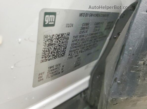 KL77LFE21RC227547 2024 CHEVROLET TRAX White 