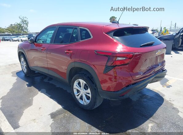 KL77LFE28RC142995 2024 CHEVROLET TRAX Maroon Trasero izquierdo