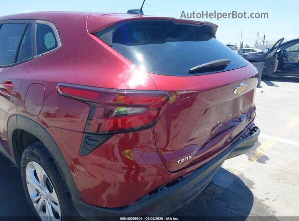 KL77LFE28RC142995 2024 CHEVROLET TRAX Maroon Vista del cuadro de instrumentos