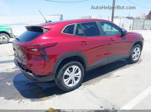 KL77LFE28RC142995 2024 CHEVROLET TRAX Maroon Trasero derecho