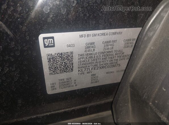 KL77LFE2XRC039075 2024 CHEVROLET TRAX Black Engine compartment view