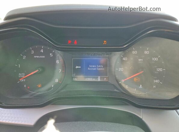 KL77LFEP5SC177625 2025 CHEVROLET TRAX White Vista del cuadro de instrumentos