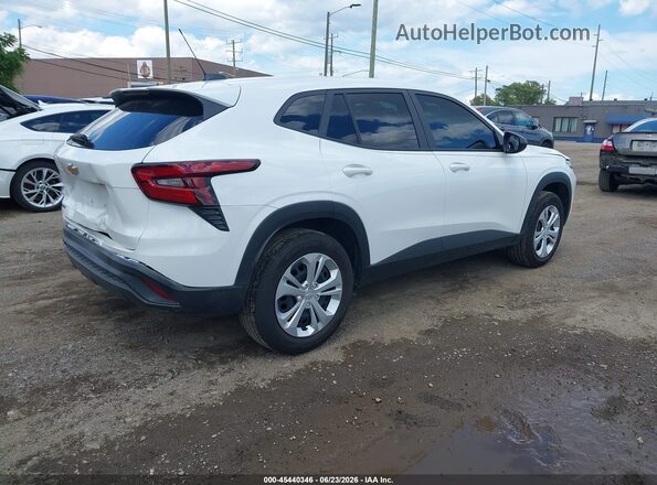 KL77LFEPXSC340107 2025 CHEVROLET TRAX White Rear right