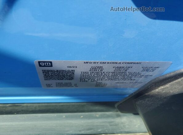 KL77LGE22RC072349 2024 CHEVROLET TRAX Blue VIN կոդի պիտակի տեսք