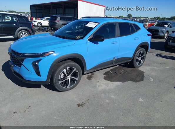 KL77LGE23RC052871 2024 CHEVROLET TRAX Blue Передня ліва чверть
