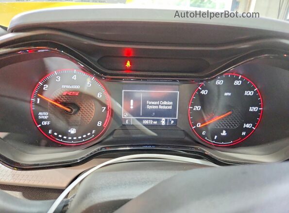 KL77LGE25RC237603 2024 CHEVROLET TRAX Yellow Սարքավորումների վահանակի տեսք