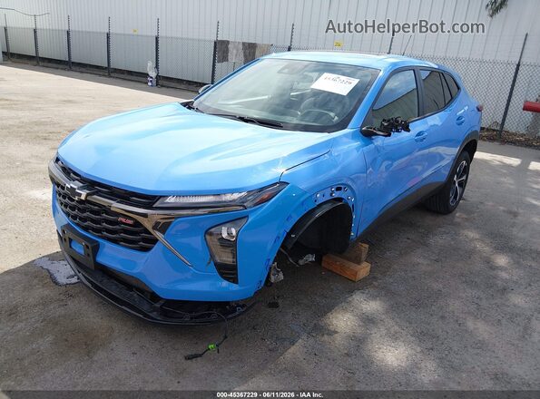 KL77LGE29RC215247 2024 CHEVROLET TRAX Blue Передня ліва чверть