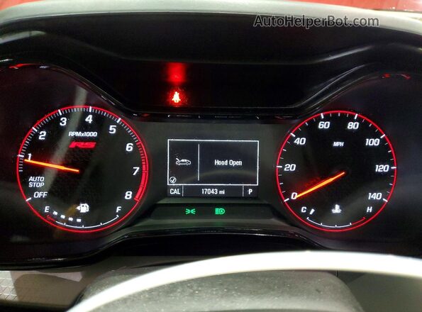 KL77LGEP8SC135956 2025 CHEVROLET TRAX Burgundy Instrument cluster view