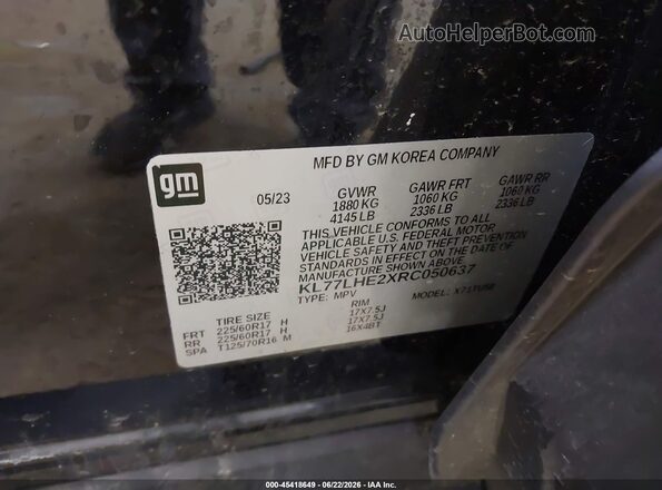 KL77LHE2XRC050637 2024 CHEVROLET TRAX Black Շարժիչի բաժամունքի տեսք