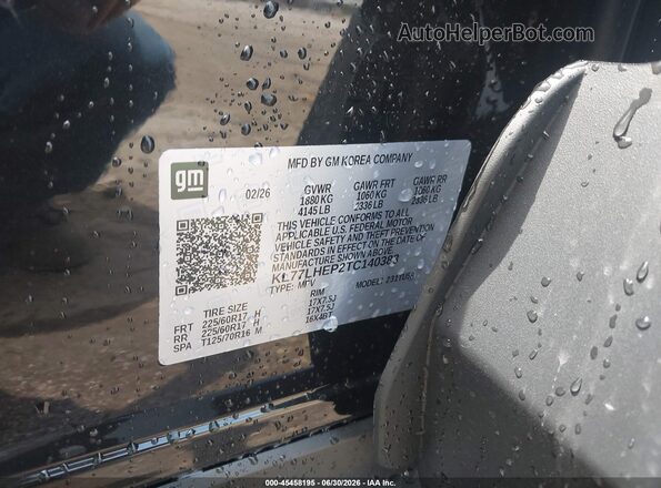 KL77LHEP2TC140383 2026 CHEVROLET TRAX Black Vista del compartimento del motor