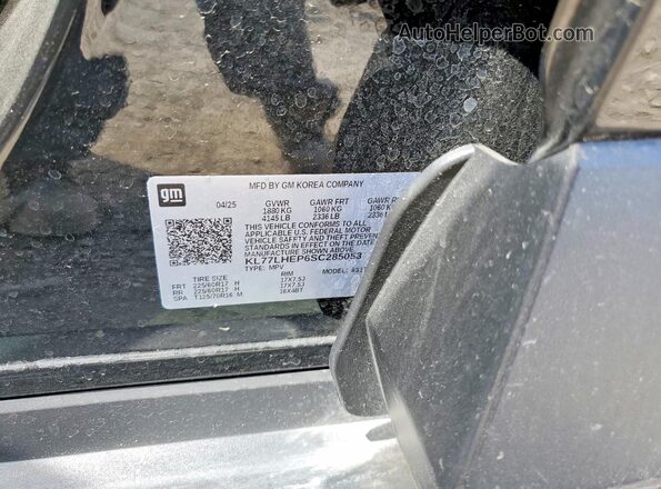KL77LHEP6SC285053 2025 CHEVROLET TRAX Black Շարժիչի բաժամունքի տեսք