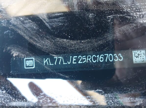 KL77LJE25RC167033 2024 CHEVROLET TRAX Black Engine compartment view