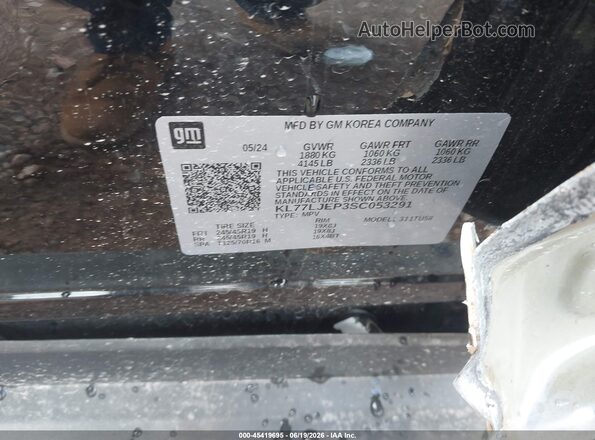 KL77LJEP3SC053291 2025 CHEVROLET TRAX Black Vista del compartimento del motor