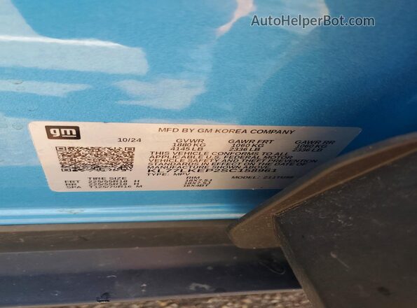 KL77LKEP2SC158961 2025 CHEVROLET TRAX Blue 